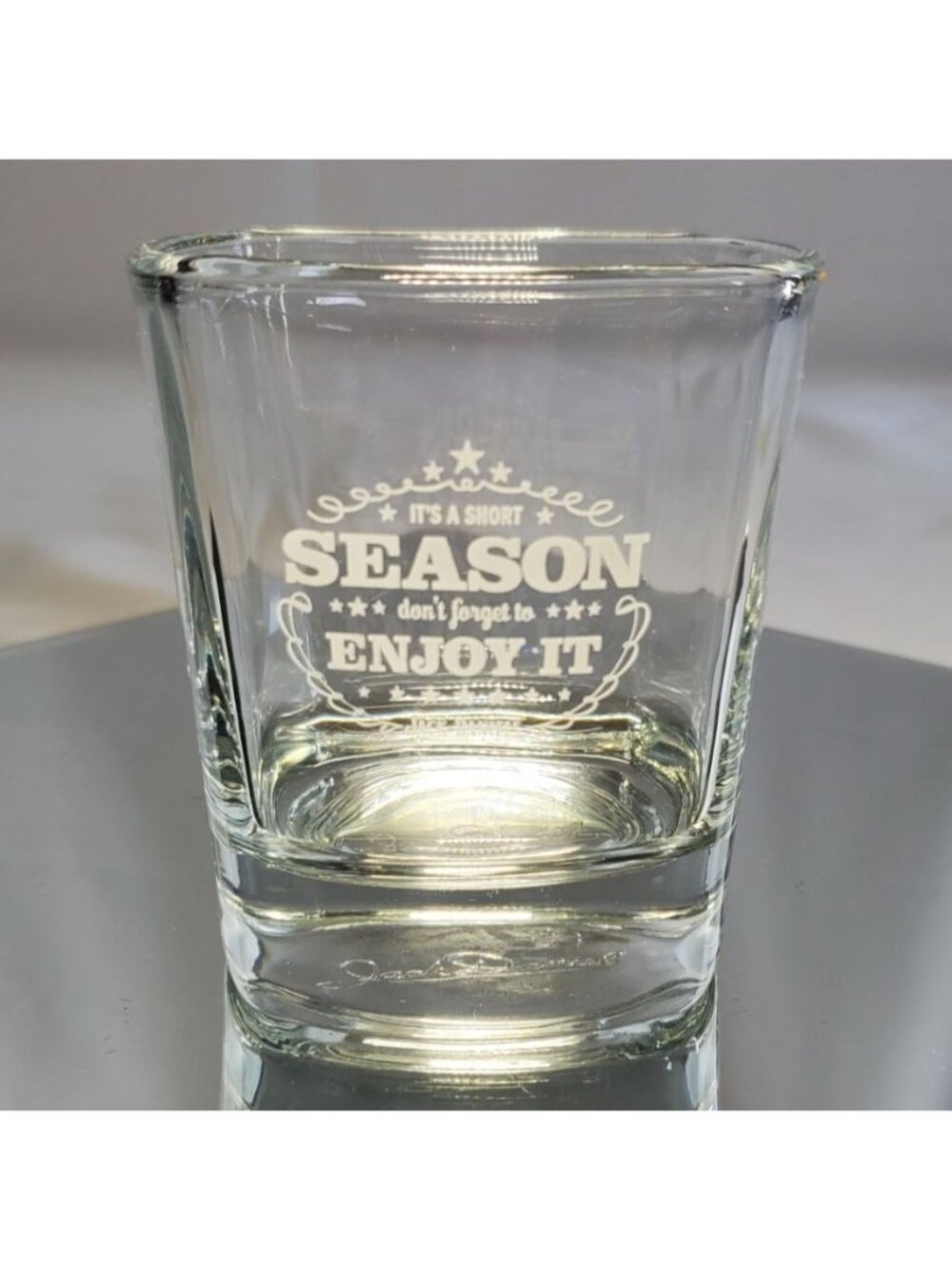 Jack Daniels Square Whiskey Rocks Glass 3.5'' Barware